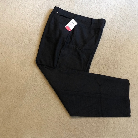 Andrew Fezza black slacks w/pockets & belt buckle. - Picture 2 of 6